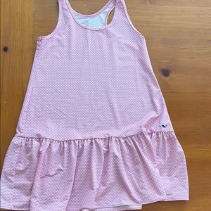 Vineyard vines small Pink Sleeveless Dress with Ruffle Hem